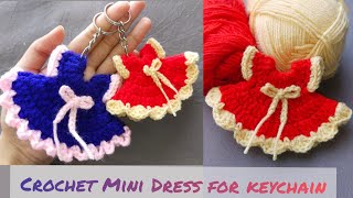 How to Crochet a Mini Dress  Crochet Mini Dress Key chain minidress [upl. by Enrika875]