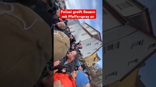 Politischer Aschermittwoch der Grünen in Biberach🚨🚜 demo traktor biberach pfefferspray [upl. by Lobel]