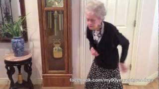 My 90YearOld Grandma Dances to Whitney Houston  I Wanna Dance with Somebody [upl. by Timms118]