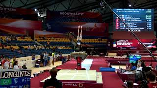 NEKRASOVA Marina AZE  2018 Artistic Worlds Doha QAT  Qualifications Vault 1 [upl. by Onitsoga684]