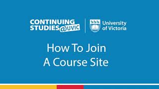 How to Join A Course Site [upl. by Enaz986]