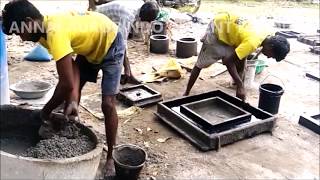 Installing large manhole [upl. by Sidnal]