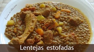 LENTEJAS ESTOFADAS Receta Sencilla y Sabrosa  Lentil stew  Tonio Cocina 43 [upl. by Yadroc761]