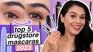 5 BEST Drugstore Mascaras in 2023 for SHORT STRAIGHT Lashes [upl. by Nileuqcaj641]