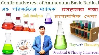 Salt analysis  Basic radical test  Ammonium radical nesslers reagent practicalamptheoryclassroom [upl. by Ratcliff]