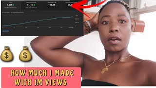 How Much Youtube Paid Me For 1 Million Views For One Video [upl. by Farland]