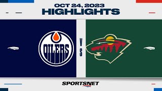 NHL Highlights  Oilers vs Wild  October 24 2023 [upl. by Donetta621]