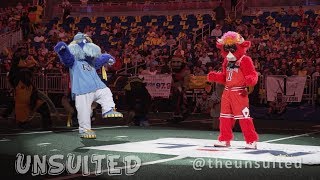 EPIC Benny the Bull vs Raymond DANCE OFF at the 2019 Celebrity Mascot Games [upl. by Tawsha114]