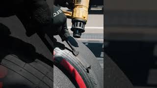 F1 Tyre Scraping How Satisfying Is This 😁 [upl. by Silloc695]