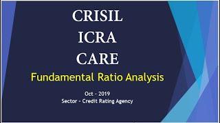 3 Credit Rating Agency  Fundamental Analysis  CRISIL  ICRA  CARE Ratings [upl. by Lidaa301]