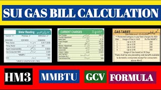 Sui Gas Bill Calculation MethodFormulaUtility BillsHindi [upl. by Domella]