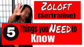 Five things you need to know if you are taking Sertraline Zoloft [upl. by Dorin869]