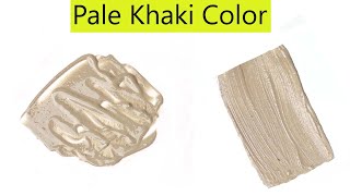 Pale Khaki Color  What Color Make Pale Khaki  Color Mixing Video [upl. by Norraa910]