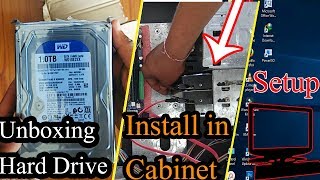 Unboxing 1 Tb Internal Hard Drive Install Internal Hard Drive in Cabinet Setup In Windows [upl. by Aeet]