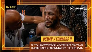 EPIC Leon Edwards coaches inspire him to incredible comeback win  Usman v Edwards 2  UFC 278 [upl. by Heinrike]