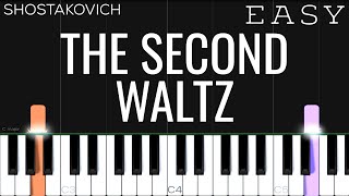 Shostakovich The Second Waltz  EASY Piano Tutorial [upl. by Vicki]