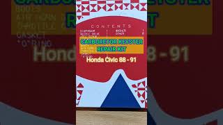 CARBURETOR KEYSTER REPAIR KIT  Honda Civic 8890 [upl. by Azaleah571]