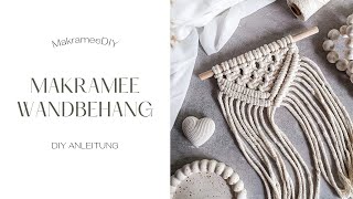 Makramee Wandbehang Anleitung  Tutorial für Anfänger [upl. by Decca]