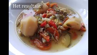 Maaltijdsoep uit de slowcooker  Recept  NLBE  Plezierindekeukennl [upl. by Damalis]