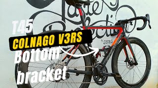 TutorialHow to install T45 bottom bracket  Caracara memasang BB  Colnago V3RS CeramicSpeed T4530 [upl. by Ycrad]