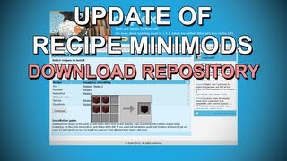 Minecraft  Mini Mods  Recipe download repository 145 [upl. by Yeniar]