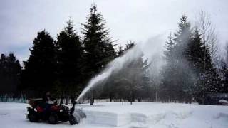 Souffleur à neige 42quot snowblower pour vtt atv  de 20quot de neige mouillée [upl. by Nosmas30]