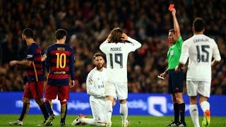 Sergio Ramos all red cards against Barcelona [upl. by Denbrook233]