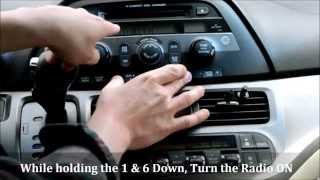 Honda Odyssey Radio Code Reset How to Unlock a locked radio [upl. by Nary633]