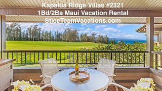 Kapalua Ridge 2321 Maui Ocean View Vacation Rental [upl. by Aslin]