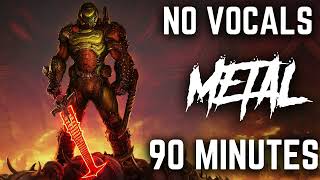 90 Minutes of DOOM Style Metal  Instrumental [upl. by Ydnac615]