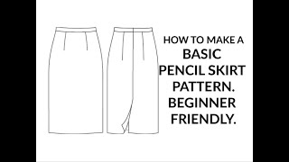 PENCIL SKIRT PATTERN  BEGINNER FRIENDLY DETAILED [upl. by Esiuolyram]