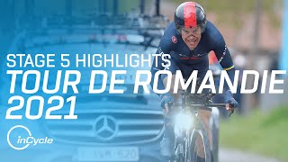 Tour de Romandie 2021  Stage 5 Highlights  inCycle [upl. by Kennan]