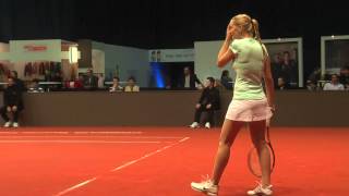 Agnes Szavay return  service game vs Yvonne Meusburger  Porsche Tennis Grand Prix 2012 [upl. by Cookie197]