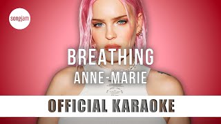 AnneMarie  Breathing Official Karaoke Instrumental  SongJam [upl. by Barbarese489]