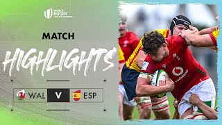 Wales look DOMINANT  Wales v Spain  World Rugby U20 Championship Match Highlights [upl. by Dalury]