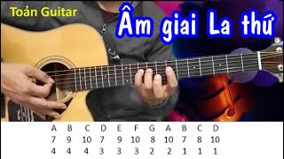 Chạy ngón âm giai La thứ  Hướng dẫn guitar solo chạy âm giai guitar  Toản Guitar [upl. by Ahsakat]