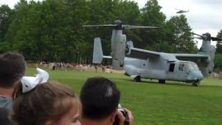 MV22 Osprey Landing In Eisenhower Park LI [upl. by Padget572]