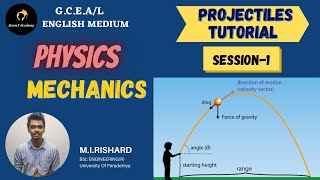 GCE Advanced Level  Mechanics  Projectiles  Tutorial session 1 [upl. by Radburn429]