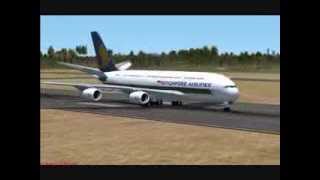 Flight Simulator X  First Commercial Flight Airbus A380 [upl. by Yves900]