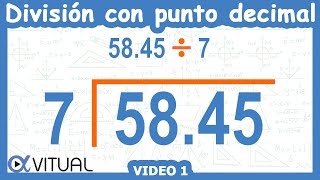 ➗ Cómo hacer una DIVISIÓN con PUNTO DECIMAL EN EL DIVIDENDO ADENTRO [upl. by Greenstein]