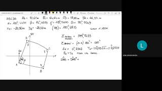 TOPOGRAFIA Poligonale chiusa orientata ABCDA [upl. by Aerdnahc]