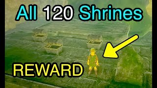 All 120 Shrines and Reward Green Tunic Uniform  Legend of Zelda Breath of the Wild [upl. by Ainahs]