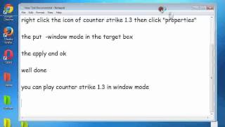 Window Mode of Counter Strike 13 [upl. by Nerwal398]