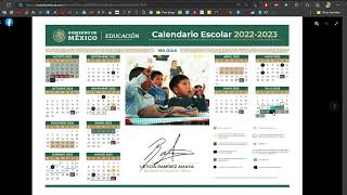 Calendario Escolar SEP MODIFICADO 2022 2023 [upl. by Haskel123]