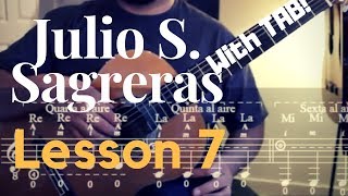 Julio S Sagreras  Lesson 7  Book 1 with TAB [upl. by Evod]