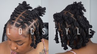 Barrel Twist  Rope Twist Style on Short Locs 😍 [upl. by Ylagam]