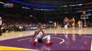 Stephen Curry Takes An Embarrassing Spill At Staples Center [upl. by Noyr449]