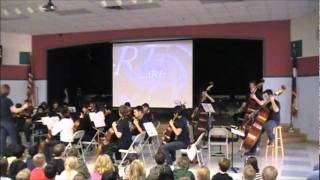 Flower Mound High School Chamber Orchestra performing at Wellington Elementary School [upl. by Ahsoym733]