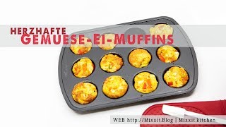 Herzhafte GemüseEiMuffins  aus der Pampered Chef Muffinform [upl. by Wyne]