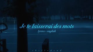 Patrick Watson  Je te laisserai des mots lyrics  english translate [upl. by Massingill]